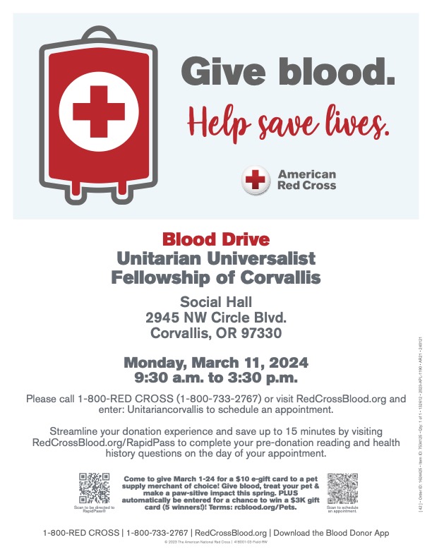 Red Cross Blood Drive, 3/11